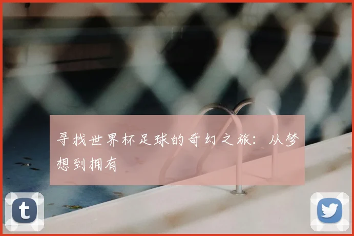 寻找世界杯足球的奇幻之旅：从梦想到拥有